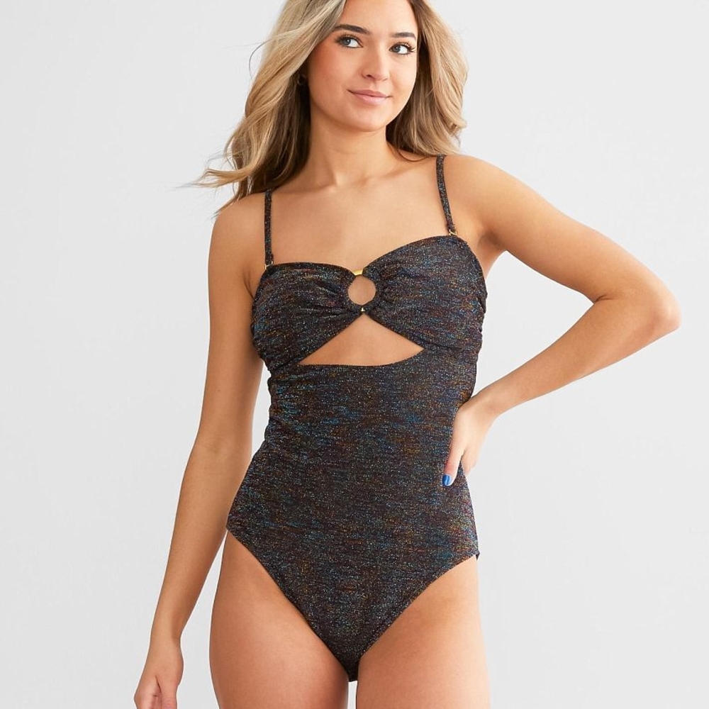 Cyn & Luca Elegant Multicolor Glitter One-Piece Swimsuit In Medium NWT
